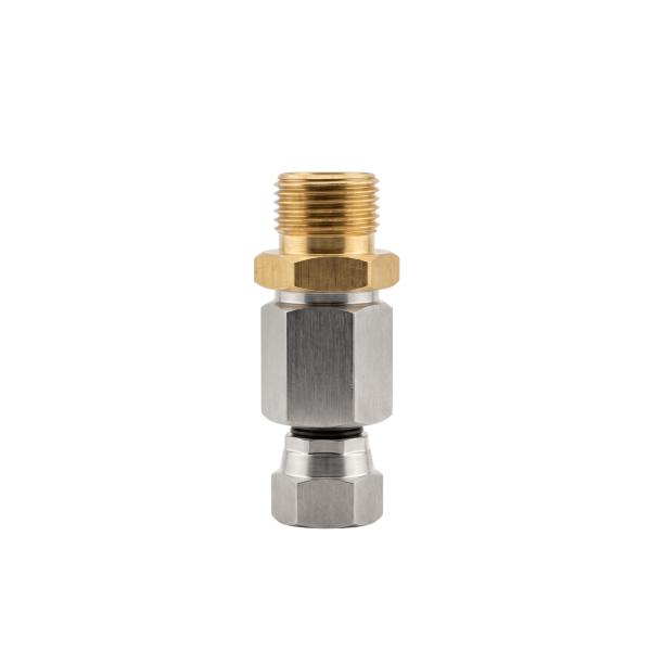 Wessington Cryogenics | Hose Fitting – CGA295 Swivel x BSPT Cone 1
